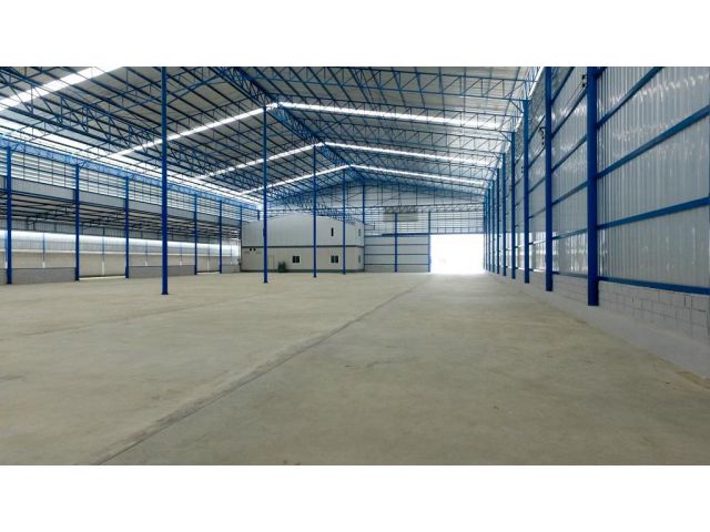 ให้เช่าโกดัง อ.บ้านแพ้ว ติดถนน 1720 ตรม. ใกล้พระราม 2 ค่าเช่าถูกมาก