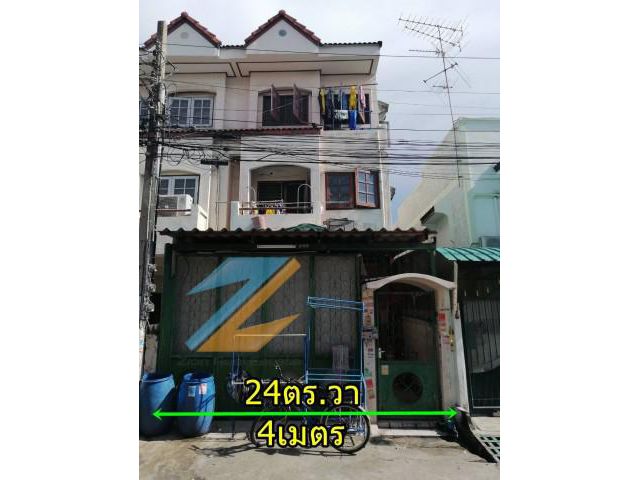 ขายทาวน์เฮ้าส์24วา  3ชั้น 4นอน 3น้ำ  หมู่บ้านสุขสันต์6 บางแค