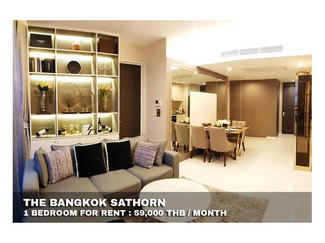 FOR RENT THE BANGKOK SATHORN 1 BED 59,000 THB