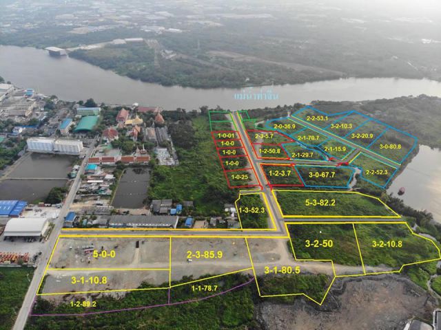 A024 ขายที่ดินอุตสาหกรรม 1-5 ไร่ ผังสีชมพูอนาคตสีม่วง ต.ท่าทราย สมุทรสาคร ถมแล้ว ขอ รง.4 ได้ ขายถูกที่สุด