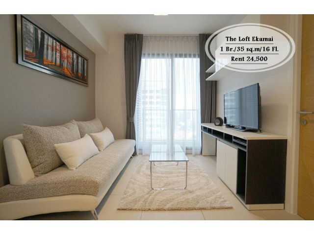 เช่า- The Loft Ekamai /1 นอน / 35 ตร.ม /ชั้น 16  ใกล้ BTS เอกมัย เช่า 24,500