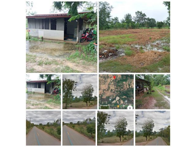 ที่ดิน100ตรว. พร้อมบ้าน ติดถนนดำห่างถนน304เข้ามา 1.5km.