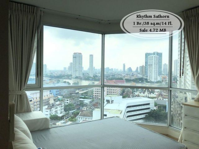 ขาย- Rhythm Sathorn /1นอน /38 ตร.ม/ชั้น 14 ใกล้ BTS สะพานตากสิน ขาย 4.72 ล้าน