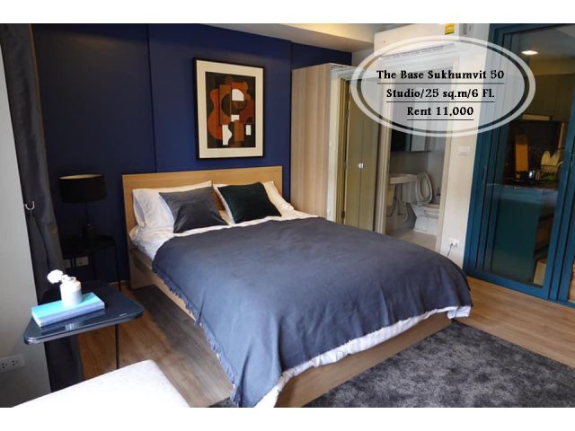 เช่า-The Base สุขุมวิท 50 /Studio/ 25 ตร.ม. /ชั้น 6 ใกล้ BTS อ่อนนุช เช่า 11,000 บ.