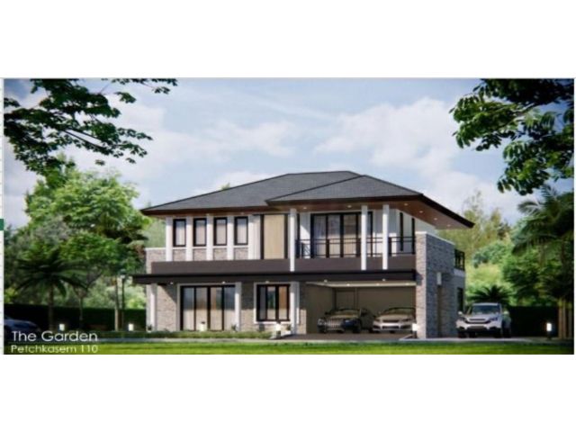 PP636 The garden ซอยเพชรเกษม 110 บ้านหรู หลังใหญ่ โอบล้อมด้วยธรรมชาติ 4 ห้องนอน 3 ห้องน้ำ 1ครัว 4 จอดรถ 58 ตร.
