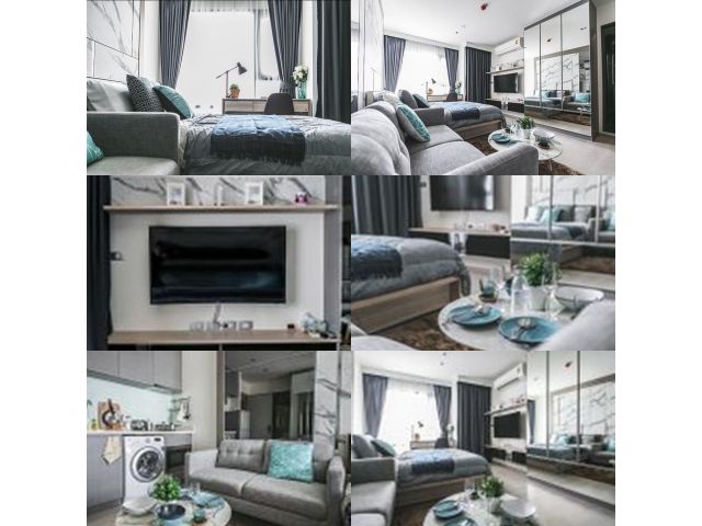 ให้เช่าคอนโด ริทึ่ม สุขุมวิท 36 - 38 ชั้น17 Studio 25ตรม.มีเครื่องซักผ้า ใกล้ BTS ทองหล่อ (TR0031)
