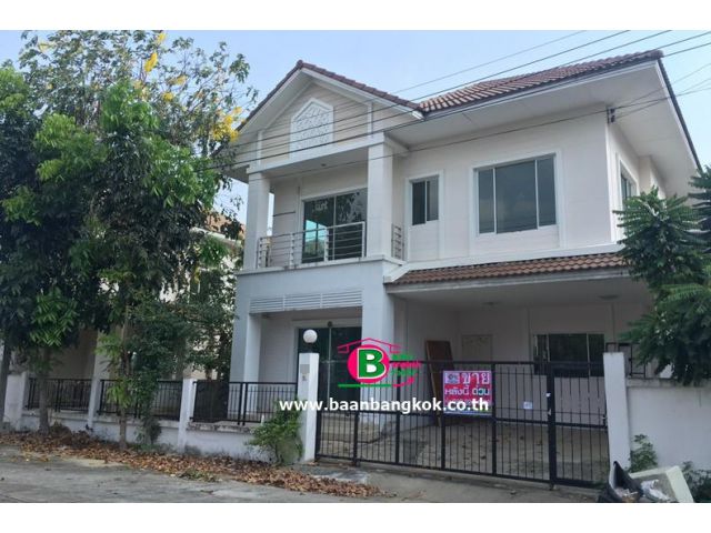 บ้านเดี่ยว 2 ชั้น โครงการ ลลิล พร็อพเพอร์ตี้ แลนซิโอ เลียบคลองสอง เนื้อที่ 63.3 ตรว. ถนนรามอินทรา เขตคลองสามวา