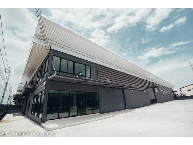 ขายให้เช่า ที่ดินพร้อมโกดังพร้อมใช้ 2,290 ตรม เทพารัก กม.26 สมุทรปราการ