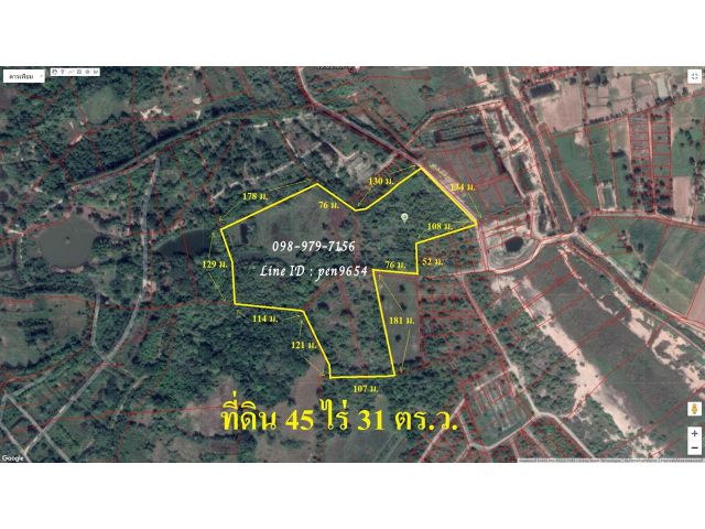 P44 ขายที่ดิน 45 ไร่ 31 ตารางวา บึงอ้อ ใกล้มอเตอร์เวย์