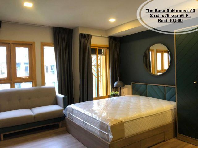 เช่า-The Base สุขุมวิท 50 /Studio/ 26 ตร.ม. /ชั้น 6 ใกล้ BTS อ่อนนุช เช่า 10,500 บ.