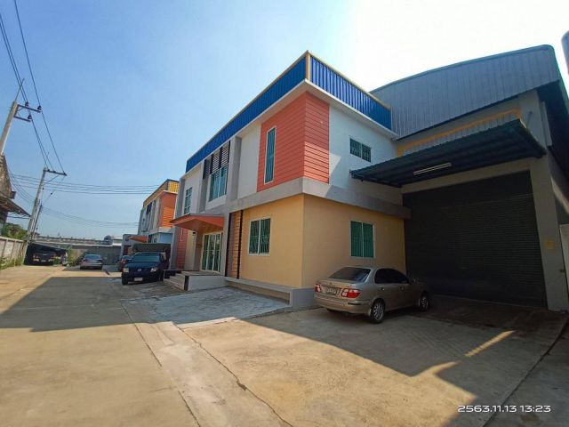 ขายที่ดิน 159 ตรว.พร้อมโรงงาน 580 ตรม. สนง.2 ชั้น ใกล้ถนนเอกชัย สมุทรสาคร