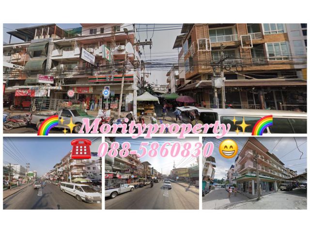 ขายตึกแถว 2 ตึก 4 คูหา ติดถนนพัทยาใต้  ใกล้วอคกิ้งสตรีทพัทยา