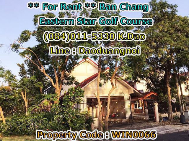 For Rent Detached house in Lakeside Eastern Star Golf Course, Ban Chang  with Velana Golf House