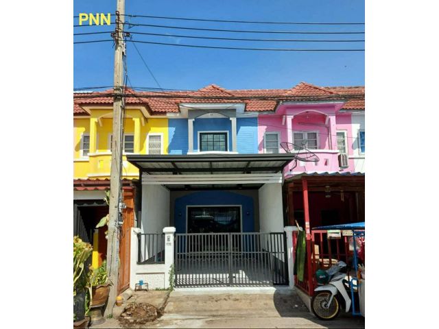 #บ้านสวยเส้นทางเศรษฐกิจเดินทางสะดวก ขายทาวน์เฮ้าส์ 2 ชั้น #หมู่บ้านเอเชียโฮม1 ไทรน้อย ถนนเมนหลัก
