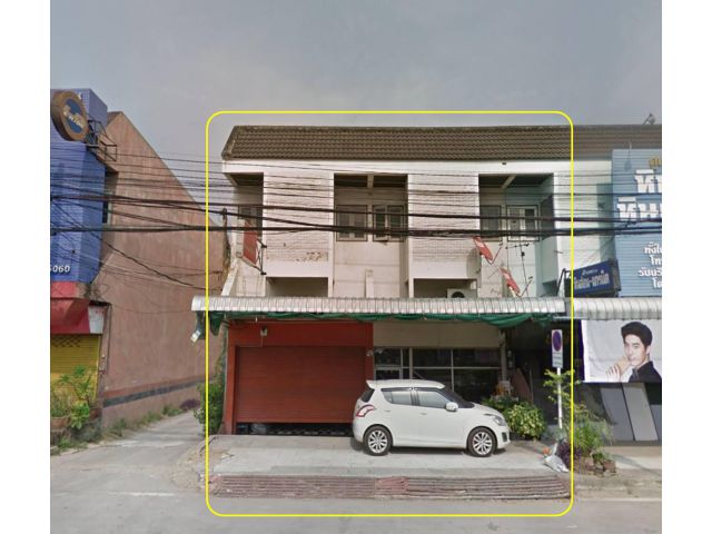 ขายอาคารพาณิชย์ 2 ชั้นครึ่ง (ห้องมุม 2 คูหาทะลุ)  ถ.มหิดล ต.หายยา
