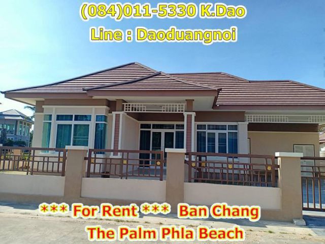 House for Rent The Palm Phla Beach Located in Phla, Ban Chang, Rayong. 23,000 Baht/month