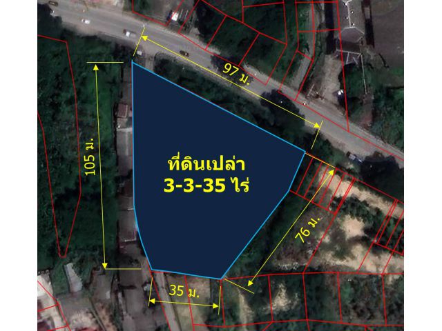 ขายที่ดินเปล่า 3-3-35 ไร่ (ติดถ.สันกำแพงสายเก่า ต.สันกลาง  อ.สันกำแพง)