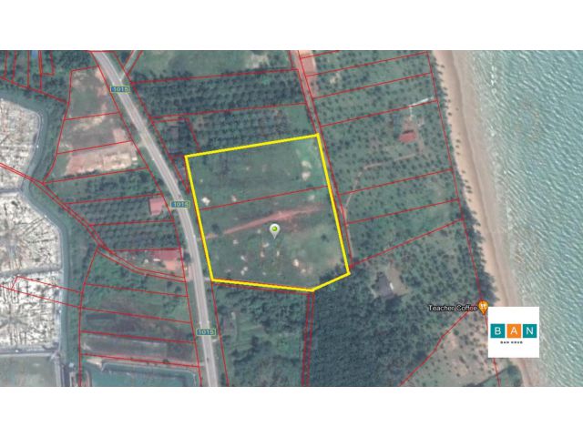 ที่ดินประจวบคีรีขันธ์ เนื้อที่ 16-0-32 ไร่ ห่างริมทะเล50เมตร ใกล้เกาะทะลุ