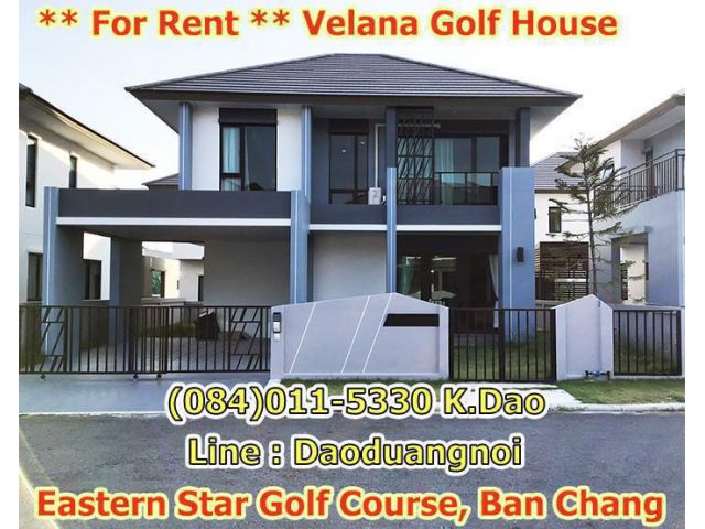 For RenBrand New House 2-Storey-House in Velana Golf House Ban Chang Housing area 164 Sqr.m.
