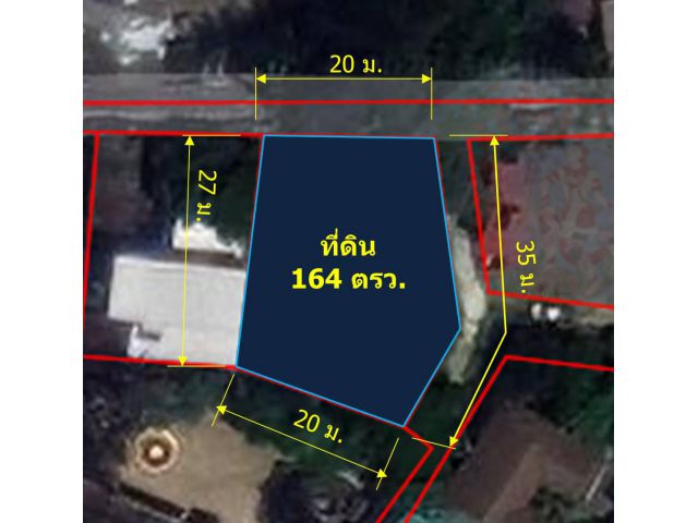 ขายที่ดินพร้อมสิ่งปลูกสร้าง  164 ตรว.  (ต.แม่เหียะ  อ.เมืองเชียงใหม่)