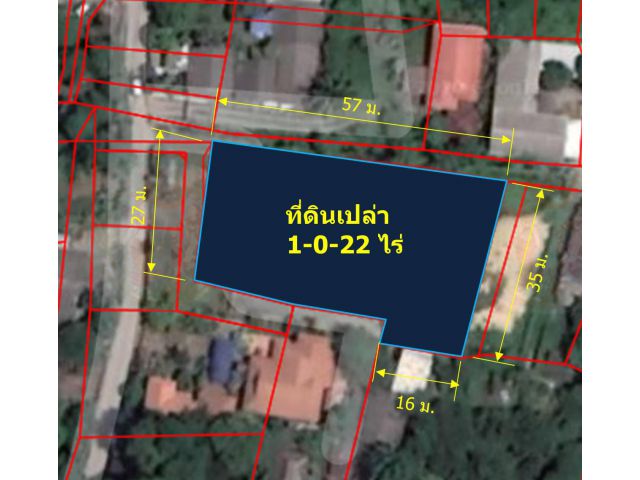 ขายที่ดินเปล่า 1-0-22 ไร่ (ใกล้สี่แยกกองทราย ต.หนองผึ้ง  อ.สารภี)