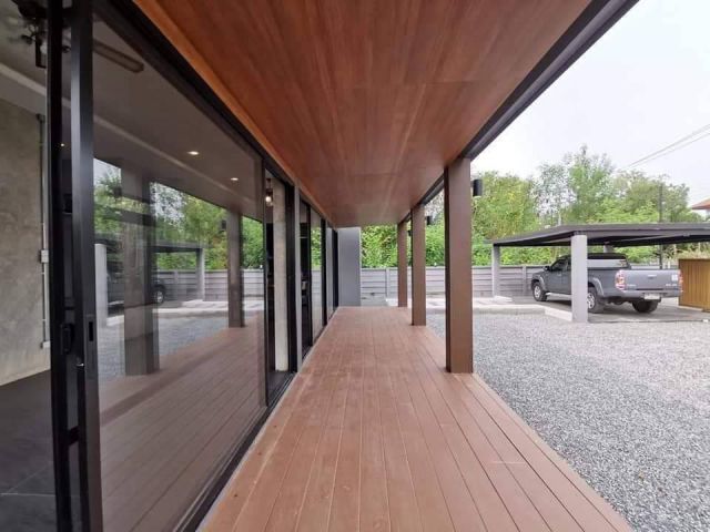 ขายบ้านสร้างใหม่ ทรงโมเดิร์น ใกล้รพ.สารภี
