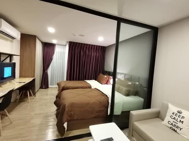รหัสทรัพย์ A283  Kave Town Space ข้างม.กรุงเทพ วิวสวน อยู่ได้ 2-3 คน