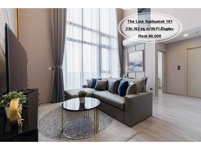 เช่า- The Line Sukhumvit 101/2 ห้องนอน / 62 ตร.ม. /ชั้น 36 ใกล้ BTS ปุณณวิถี เช่า 40,000