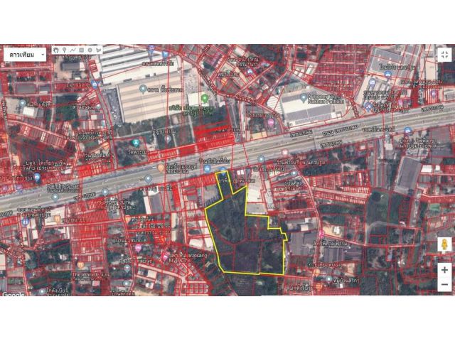 ขายที่ดิน26ไร่​ ติดเพชรเกษม​ เยื้องๆบิ๊กซีนครปฐม(ผังที่ดินชมพู)