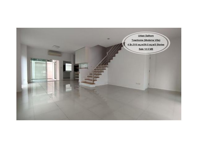 ขาย-Townhome Urnban Sathorn /4 ห้องนอน /310 ตร.ม/3 ชั้น/หลังมุม/บ้านใหม่ ไม่เคยอยู่ ตกแต่งแล้วบางส่วน ใกล้ BTS บางหว้า