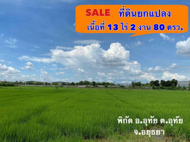 ขายที่ดิน อุทัย อุทัย พระนครศรีอยุธยา ที่ดิน 13 ไร่ 2 งาน 80 ตรว. (สีม่วง) ใกล้ เขตอุตสาหกรรมโรจนะ อ.อุทัย จ.พระนครศรีอย