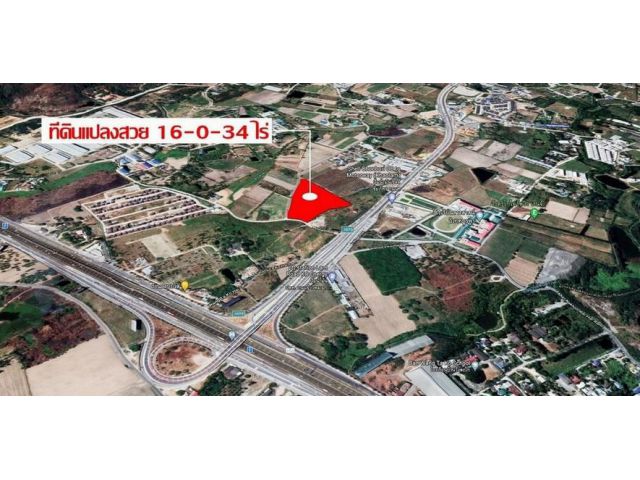 ที่ดินแปลงสวย 16-0-34 ไร่ อยู่ใจกลาง EEC ถนนข้าวหลาม เส้นตัดใหม่ มอเตอร์เวย์หนองมน บางแสน อ.เมือง จ.ชลบุรี