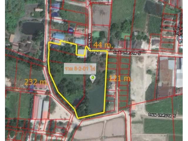 ขายที่ดิน 8-2-6ไร่ พานทอง ใกล้มอเตอร์เวย์