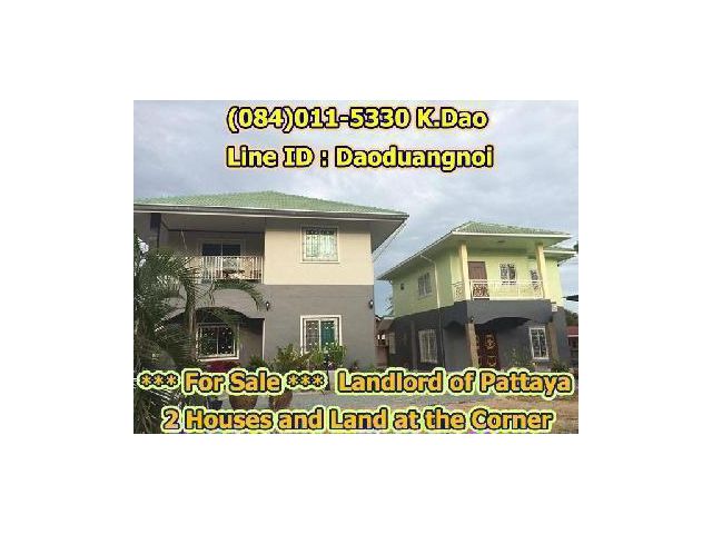 For Sale Landlord of Pattaya2 Houses with beautiful garden Land area 200 Sqr.wa
