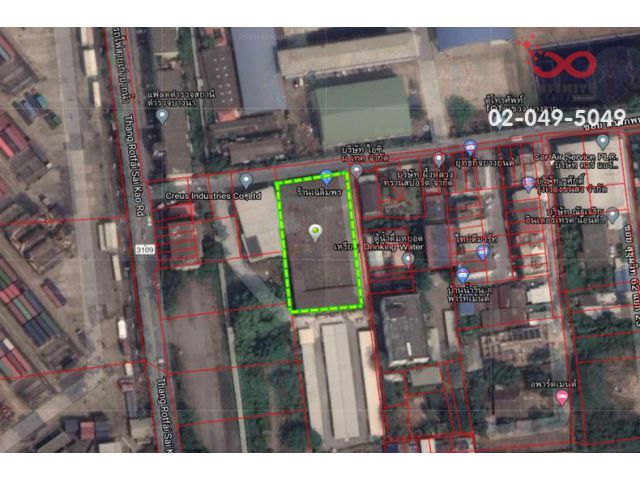 ขายที่ดิน 510 ตารางวา ถนนเลียบทางรถไฟสายเก่า สุขุมวิท62 แยก27 ใกล้จุดขึ้นลงทางด่วน