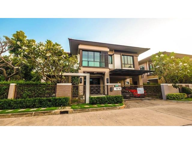 ขาย  บ้านเดี่ยวหลังมุม 80 ตรว. 4 ห้องนอน สวย ร่มรื่น ฮวงจุ้ยดี หมู่บ้านเศรษฐสิริ วัชรพล (สุขาภิบาล5)