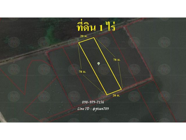 P138  ขายที่ดินสวย​โฉนด​ ครุฑแดง  รูปสี่เหลี่ยมผืนผ้า​ 1 ไร่​ อำเภอดอนพุด​  สระบุรี ผังสีเขียว