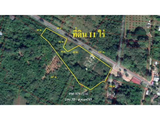 P150 ขายที่ดิน 11 ไร่ เขาพระ อำเภอเมืองนครนายก ผังสีเขียว