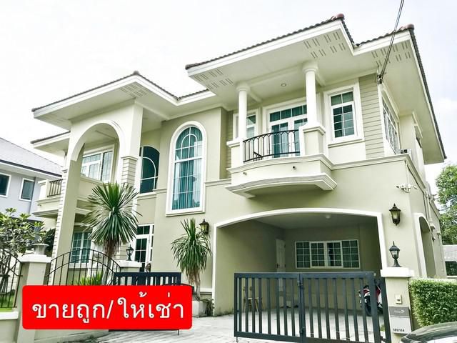ให้เช่าบ้านเดี่ยว โครงการบ้านอารียา ดอนเมือง สรงประภา  สไตล์ โคโลเนียล หลังมุม ใหญ่สุดของโครงการ  รีโนเวทใหม่