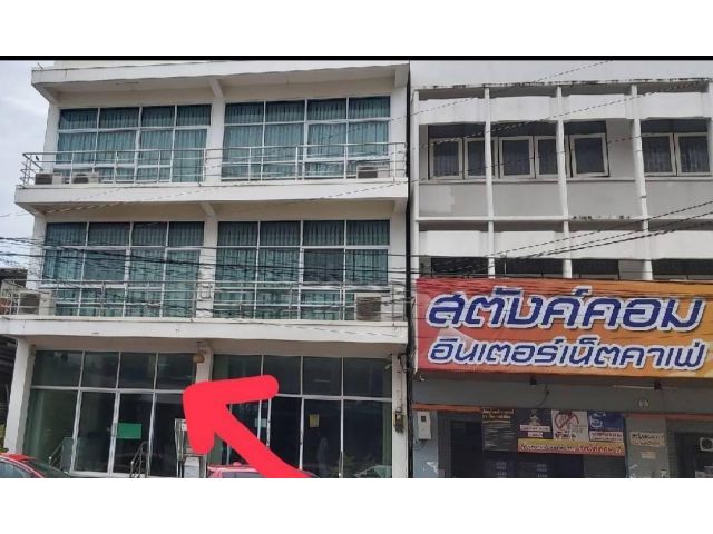ให้เช่าอาคารพาณิชย์ใจกลางเมือง ถนนสุริยาร์ต เดือนละ 8,000 บาท
