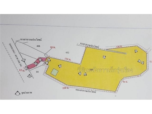 ขายที่ดินติดถนนบางนาตราดขาออก ช่วงกม.54 เนื้อที่ 13-3-16 ไร่ ถมแล้ว สีม่วง ต.คลองตำหรุ อ.เมือง จ.ชลบุรี
