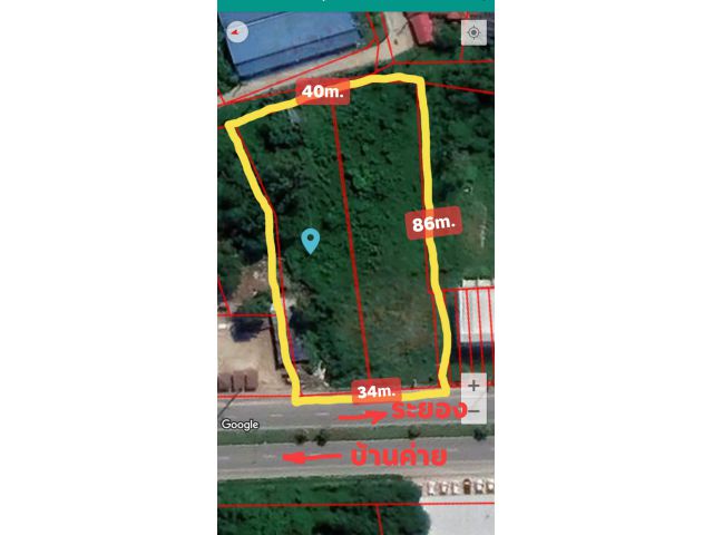Ps250 ที่ดิร2ไร่เศษเหมาะทพธุรกิจในเมืองระยองมาก ติดถนนหลักเข้าเมืองระยอง