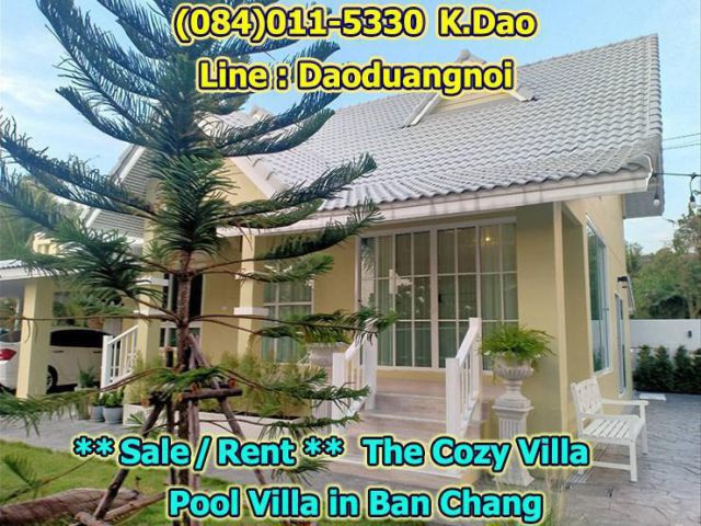 Sale/RentPool Villa in Banchang New Decoration House 4 Bedrooms 5 Bathrooms 120 Sqr.wah Sale Price 7.8 MB