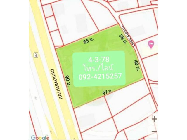 ขายที่ดินริมถนนเพชรเกษม แปลงสวย เหมาะทำธุรกิจ อ.เขาย้อย จ.เพชรบุรี