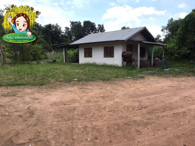 ขายที่ดินพร้อมบ้าน 2 หลัง 2 โฉนด ติดกันบ้านทุ่งเดิ่น ต.ธาตุ ฝั่งขาเข้า