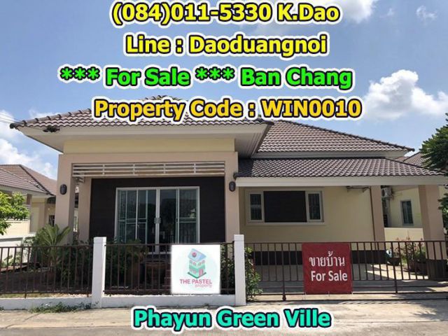 Detached House For Sale Phayun Green Ville, Ban Chang Sale Price 3 MB