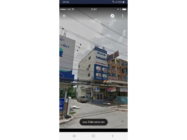 รหัสทรัพย์ B3719 ให้เช่า อาคารพาณิชย์ ทำเลดี 5ชั้น ติดถนนรังสิต นครนายก คลอง3