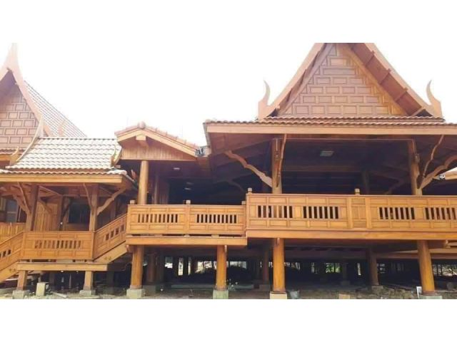 ขายบ้านเรือนไทยประยุกต์ ใกล้บึงฉวาก  สุพรรณ