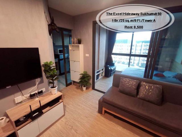 เช่า- The Excel Hideaway Sukhumvit 50/1 นอน / 25 ตร.ม. /ชั้น 8 ใกล้ BTS อ่อนนุช 9 เช่า 8,500
