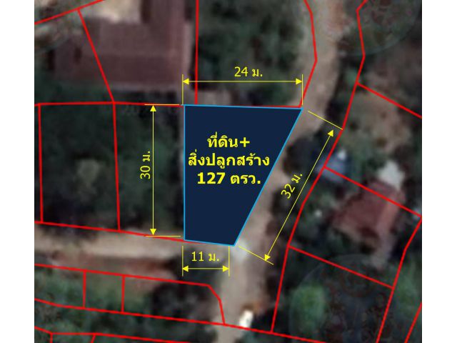 ขายที่ดินพร้อมสิ่งปลูกสร้าง  127 ตรว.  บ้านถวาย ต.หนองแก๋ว  อ.หางดง